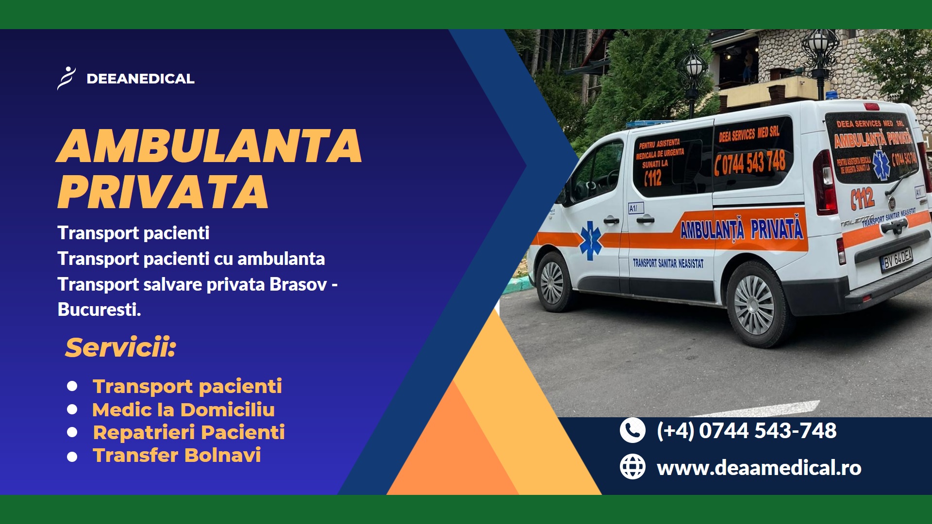 SALVARE PRIVATA - AMBULANTA PRIVATA BRASOV - AMBULANTA TRANSPORT PACIENTI Serviciul De Ambulanță Privată Brasov! Transport Pacienti in Romania! +4 0744 543-748 - salvare privata brasov,salvare privata, salvare particulara, salvare privata pret, transport salvare privata, salvare privată, pret salvare privata, salvare privata puls, salvare privata bgs, https://deaamedical.ro/